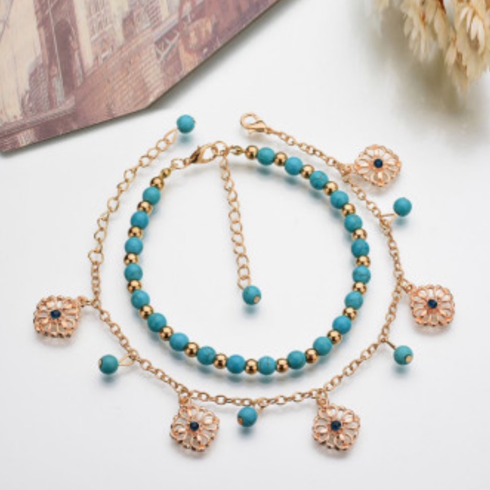 Turquoise anklet